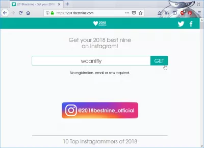 How to make an Instagram best nine : Account handle on bestnine2016