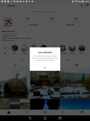 How To Solve Instagram Video Upload Stuck? : Instagram can't switch accounts while uploading