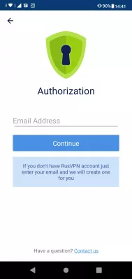 Easy guide: setting up VPN on Android phone with free trial : Email authorization