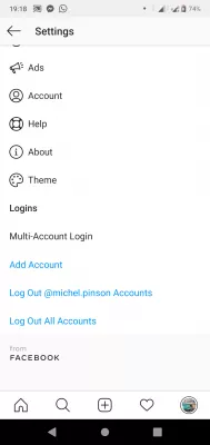 How to manage Instagram accounts properly? : Remove deleted profiles from Instagram accounts in settings disconnect all accounts option
