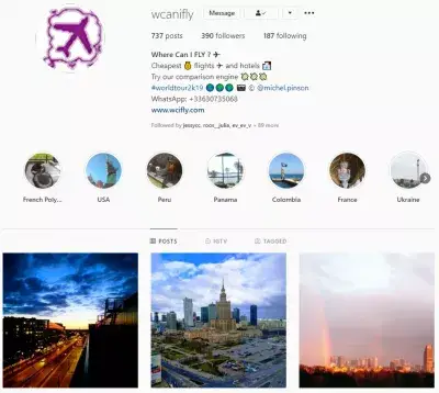 One tip to sell on Instagram: 30+ expert suggestions : @Wcanifly travel account on Instagram