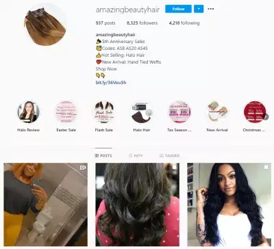 Instagramで販売する1つのヒント：30以上のエキスパートのヒント : Instagramの@amazingbeautyhair