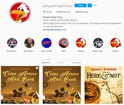 Egy tipp, amelyet eladni lehet az Instagramon: 30 vagy több szakértői tipp : @penguinmagicshop az Instagram-on