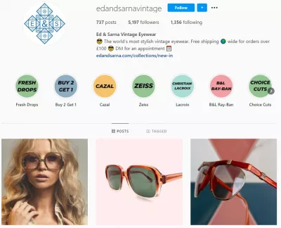 One tip to sell on Instagram: 30+ expert suggestions : @edandsarnavintage on Instagram