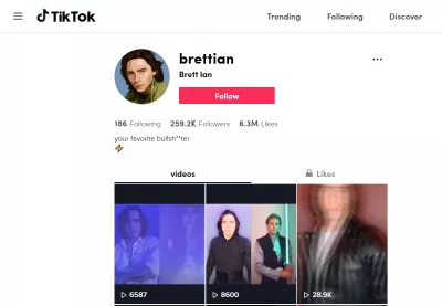 Show us your TikTok profile - 8 great TikTok profiles : @brettian on TikTok