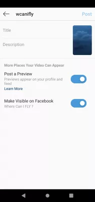 How to upload a video to IGTV from phone? : Entering video details