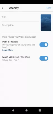 Jak nahrát video na IGTV z telefonu? : Zadávání podrobností o videu