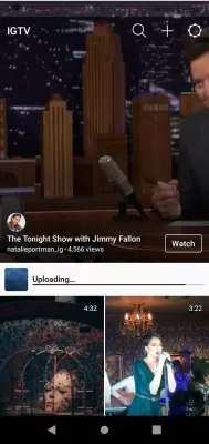 How to upload a video to IGTV from phone? : Video upload resume after being stopped due to bad connection