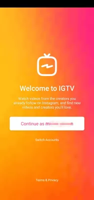 Como fazer upload de um vídeo para IGTV do telefone? : Aplicativo IGTV de login