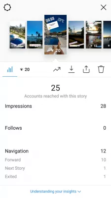 How to view Instagram stories archive : Story archive statistics