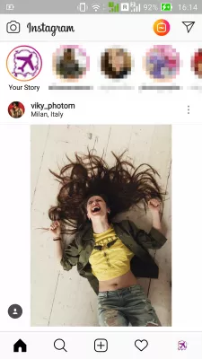 How to view Instagram stories archive : Instagram main screen