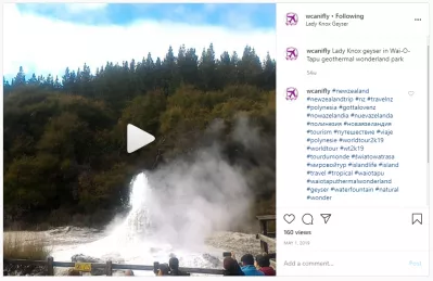 What are the secrets of a great Instagram video post? : Where Can I FLY: Lady Know Geyser in New Zealand