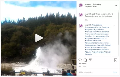 Koje su tajne sjajnog Instagram video posta? : Gdje mogu letjeti: Lady Know Geyser na Novom Zelandu