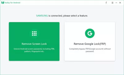 How to Remove Android Lock Screen Using Tenorshare 4uKey : Connecting an Android device