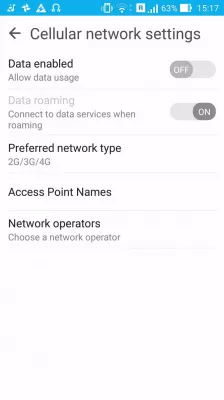 Código de activación de Internet [LycaMobile] : Configuración de roaming de datos de LycaMobile en Android