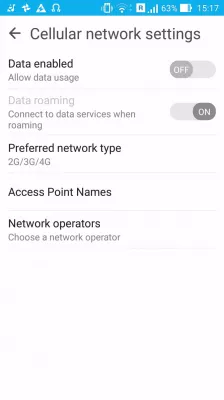 Código de ativação da Internet [LycaMobile] : Configurações de roaming de dados do LycaMobile no Android