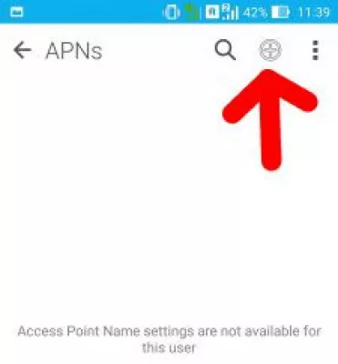 Internet Activation Code [LycaMobile] : Mag-click sa + icon upang magdagdag ng bagong Access Point Name