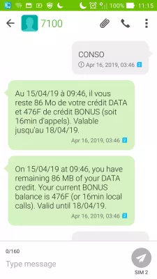 VINI SIM card French Polynesia, how to have mobile internet in Tahiti? : VINI credit balance check by SMS