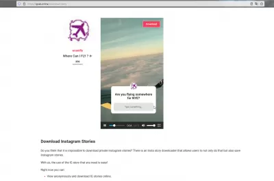 What Are Anonymous Instagram Story Viewers? : Viewing anonymously an Instagram story with iGrab
