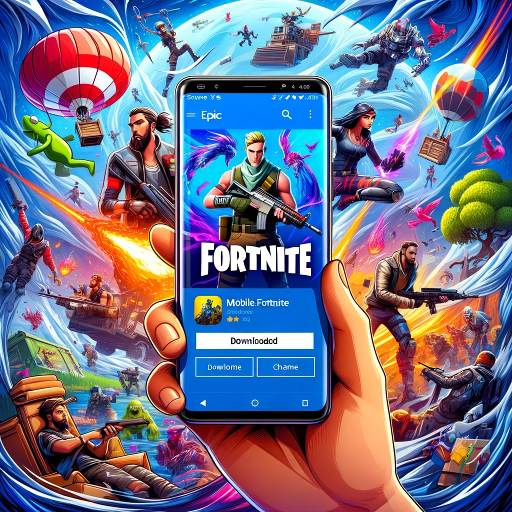 Download and install mobile Fortnite from the Epic store for Android