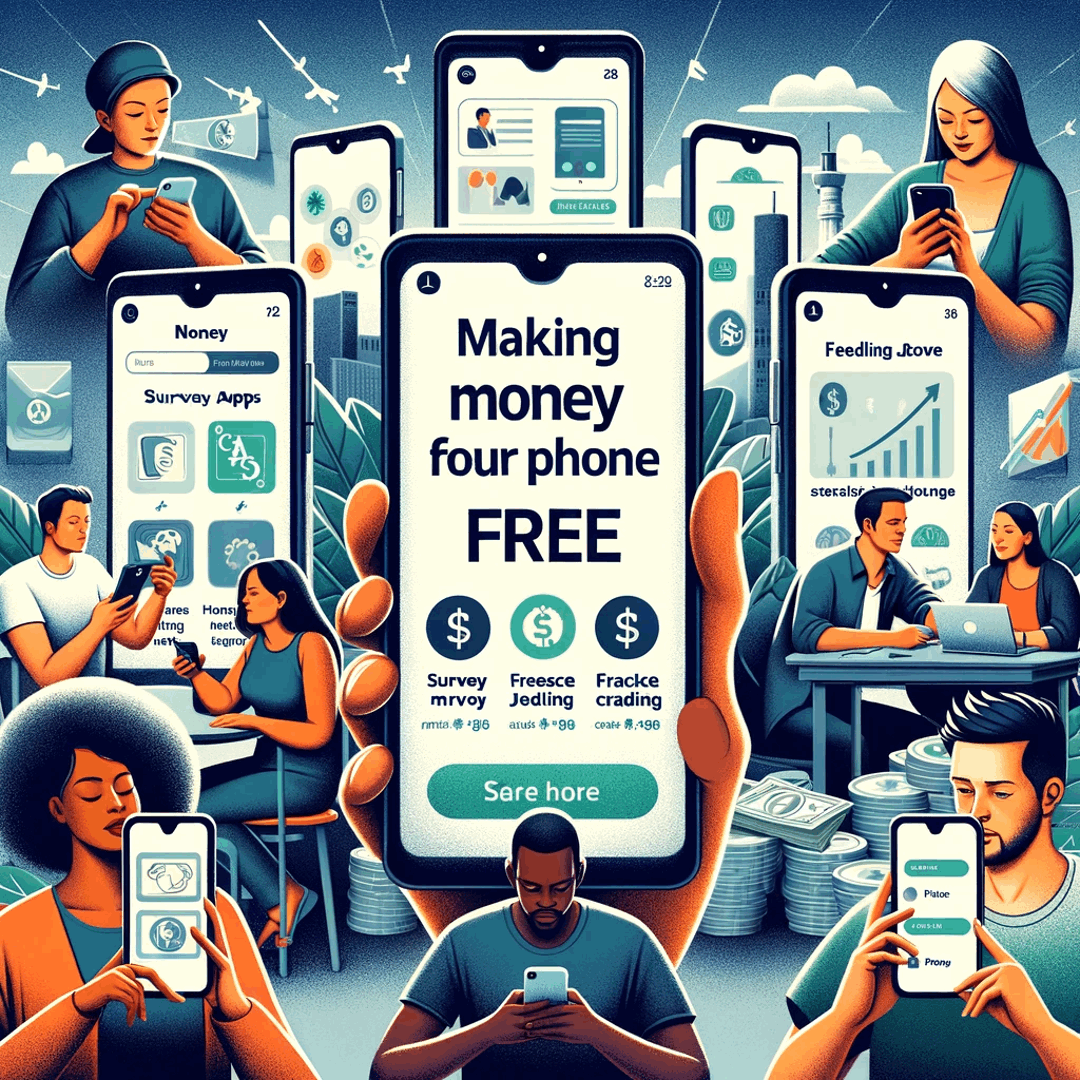 Make Money from my Phone for Free : Person holding a smartphone